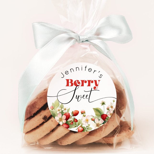 Sticker Rond Anniversaire Berry sweet Strawberry (Créateur téléchargé)