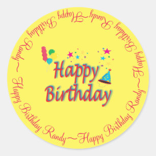 Sticker Rond Anniversaire créatif Fab parfait