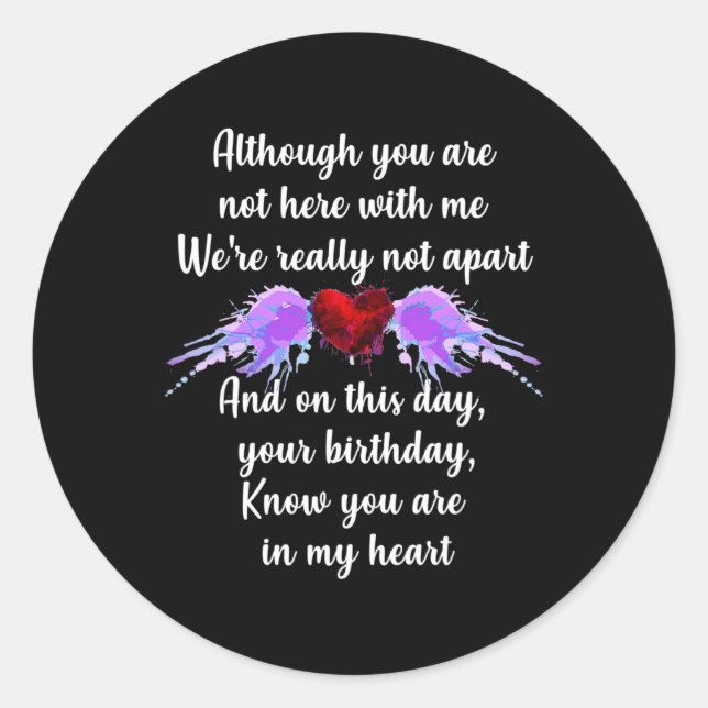 Sticker Rond Anniversaire dans le ciel Surdose de sensibilisati (Devant)