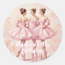 anniversaire de ballerine rose coquette