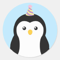 Anniversaire de enfant de pingouin mignon