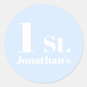 Sticker Rond Anniversaire de enfant moderne Numéro personnalisé