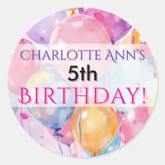 Sticker Rond Anniversaire de enfant Party Balloon Favor Fournit