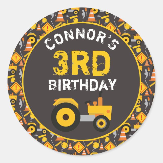 Sticker Rond Anniversaire de la construction (Devant)