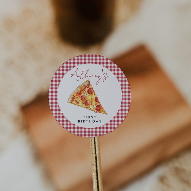Sticker Rond Anniversaire de la Pizza (Créateur téléchargé)