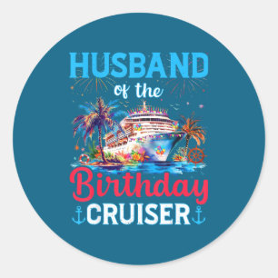 Sticker Rond Anniversaire de Mari Croisière Croiseur Anniversai