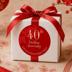 Sticker Rond Anniversaire de mariage traditionnel chinois