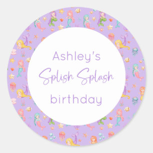 Sticker Rond Anniversaire de Mermaid