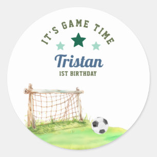 Sticker Rond Anniversaire de premier “C'est l'heure de jouer” p