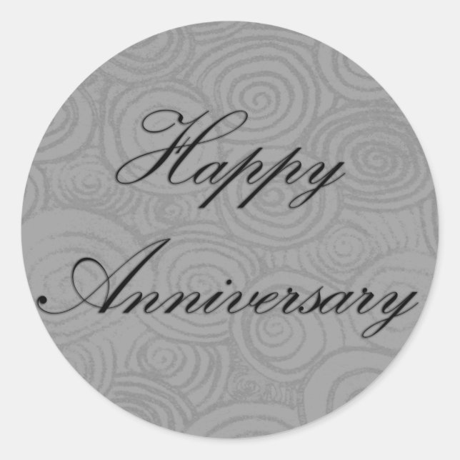 Sticker Rond Anniversaire des tourbillons (Devant)