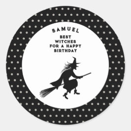 Sticker Rond Anniversaire d'Halloween pour enfants - Petite sor