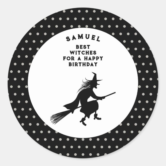 Sticker Rond Anniversaire d'Halloween pour enfants - Petite sor (Devant)