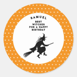 Sticker Rond Anniversaire d'Halloween pour enfants - Petite sor