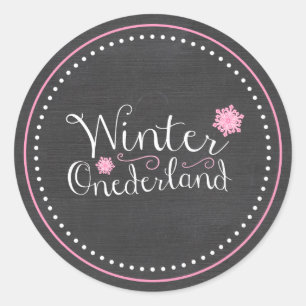 Sticker Rond Anniversaire d'Onederland d'hiver lunatique ęr