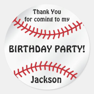 Sticker Rond Anniversaire du baseball MERCI