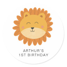Anniversaire du lion mignon