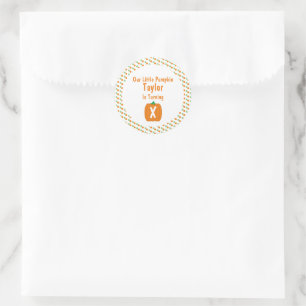 Sticker Rond Anniversaire du petit Citrouille