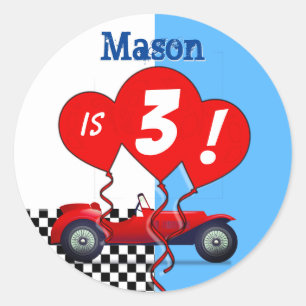 Sticker Rond Anniversaire du petit garçon