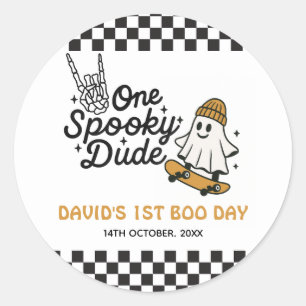 Sticker Rond Anniversaire d'un Mec Éffrayant