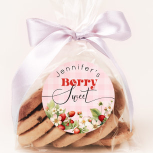 Sticker Rond Anniversaire Fraise douce comme une baie