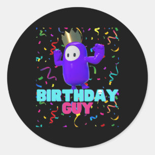 Sticker Rond Anniversaire Guy Fun Populaire Vidéo Jeu Thème Ann