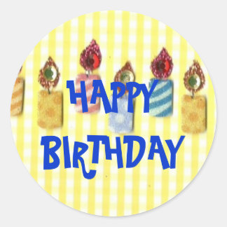 Sticker Rond ANNIVERSAIRE : Joyeux Anniversaire, Anniversaire S
