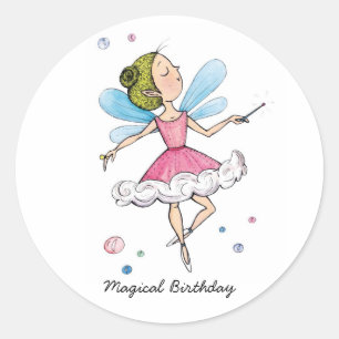 STICKER ROND ANNIVERSAIRE MAGIQUE