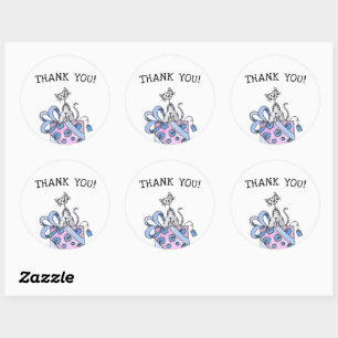Sticker Rond Anniversaire Merci de chats