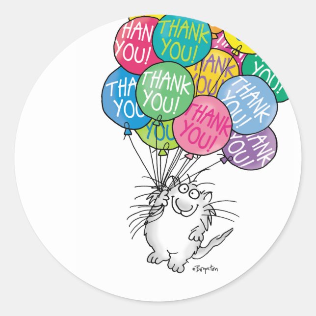 STICKER ROND ANNIVERSAIRE | MERCI D'UNE CARTE BUNCH (Devant)