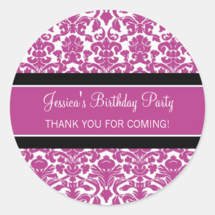 Sticker Rond Anniversaire Merci Personnalisé Nom Favoriser Tags