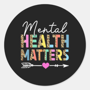 Sticker Rond Anniversaire Noël Leopard Mental Health S Award