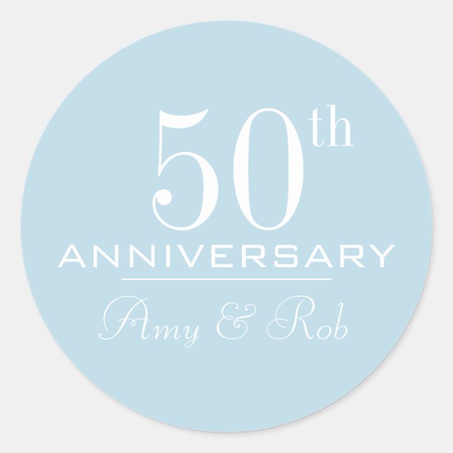 Sticker Rond Anniversaire personnalisé moderne stylé minimalist (Devant)