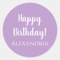 Anniversaire personnalisé violet Lilac Joyeux anni