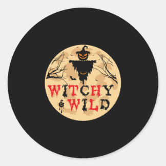 Sticker Rond Anniversaire Sauvage Et De La Cuisine D'Halloween