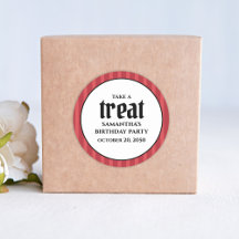 Anniversaire Simple Minimaliste Moderne Rouge Trea