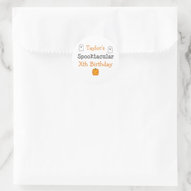 Sticker Rond Anniversaire Spooktacular (Sac)