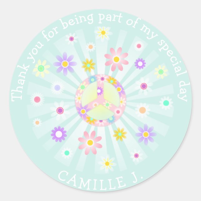 Sticker Rond Anniversaire super Retro (Devant)