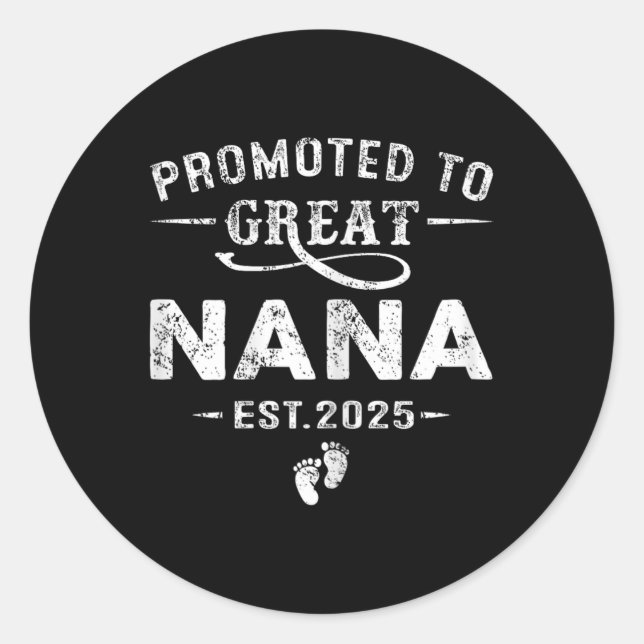 Sticker Rond Annonce De Grossesse À Great Nana Est 2025 (Devant)