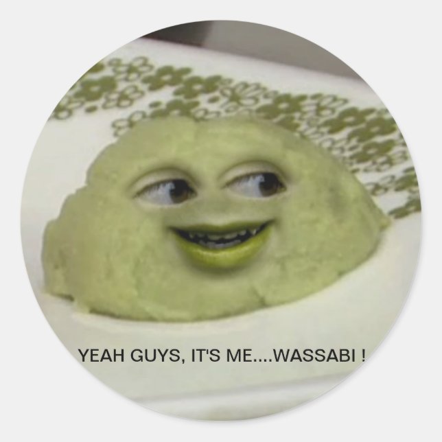 Sticker Rond Annoying Wassabi (Devant)