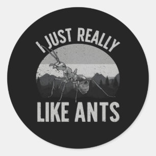 Sticker Rond Ant Thématique pour la fourmi d'insectes