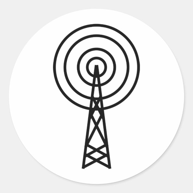 Sticker Rond antenne antenne (Devant)