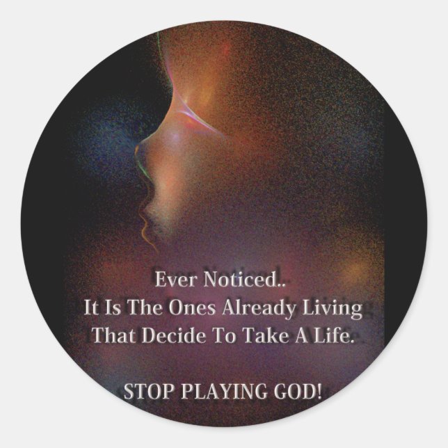 Sticker Rond Anti-avortement (Devant)