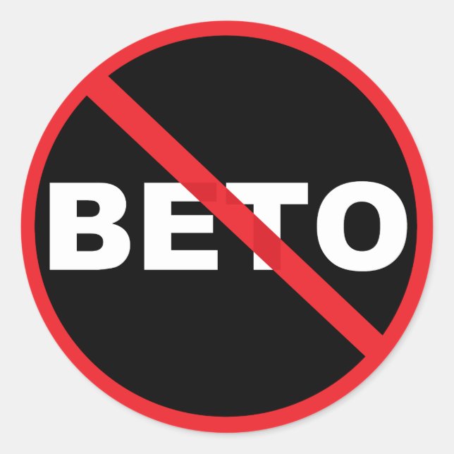 Sticker Rond Anti-Beto Pro-Ted Cruz populaire politique (Devant)