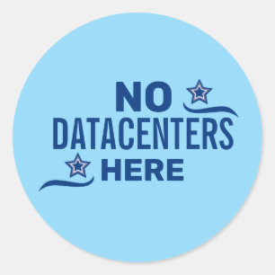 Sticker Rond Anti Datacenter Politique