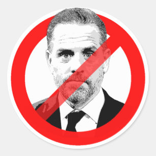 Sticker Rond Anti Hunter Biden