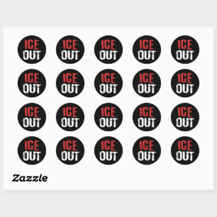 Sticker Rond Anti ICE Out Activisme politique de protestation