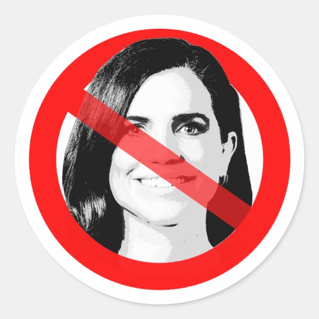 Sticker Rond Anti Nancy Mace Traversé Sur La Face (Devant)