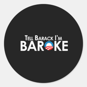 Sticker Rond Anti-Obama - Baroke Bumpersticker