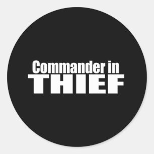 Sticker Rond Anti-Obama - commandant dans le voleur 2