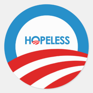 Sticker Rond Anti-Obama - DÉSESPÉRÉ